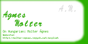 agnes molter business card